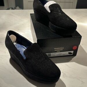 Valentina Black Suede Mules